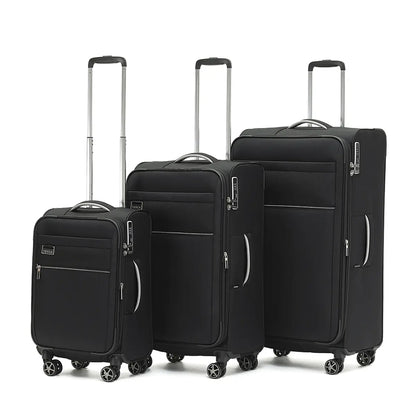 Tosca Vega 4-Wheel Spinner Luggage Set of 3 - Black (Small, Medium and Large)