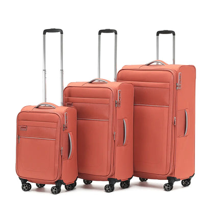 Tosca Vega 4-Wheel Spinner Luggage Set of 3 - Rust (Small, Medium and Large)