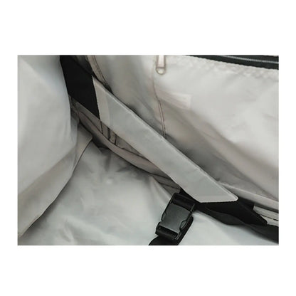 Premium lining with tie down straps and zippered sections