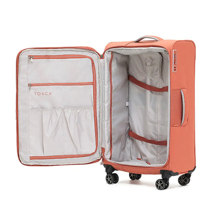 Fully lined with cargo straps and pockets