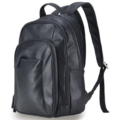 Tosca Vegan Leather Laptop Backpack - Black