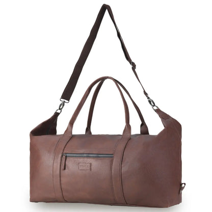 Tosca Vegan Leather Large Duffle Bag - Chocolate