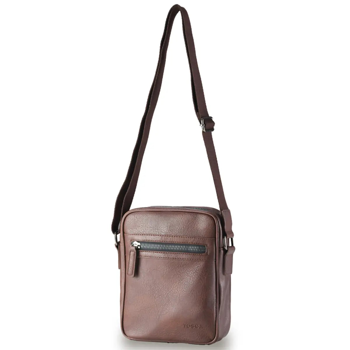 Tosca Vegan Leather Shoulder Bag - Chocolate