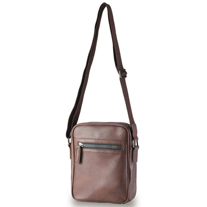 Tosca Vegan Leather Shoulder Bag - Chocolate