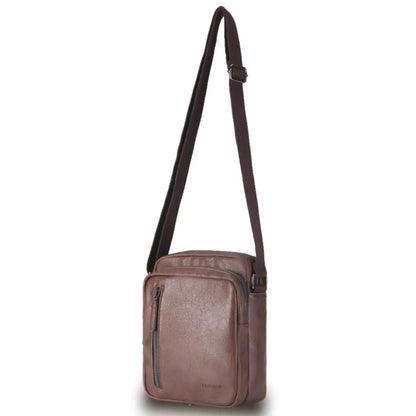 Tosca Vegan Leather Shoulder Bag - Chocolate