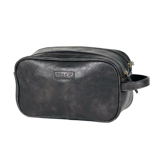 Tosca Vegan Leather Wash Bag - Ash Black