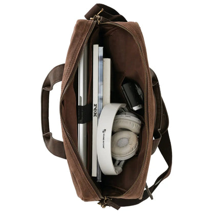 The fully lined interior features room for a 13” laptop as well as plenty of space to organise your essentials