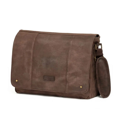 Tosca Waxed Canvas 13" Laptop Messenger Bag - Brown