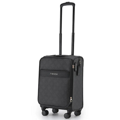 Tosca Willow 55 cm 4-Wheel Expandable Carry-on Suitcase - Caviar