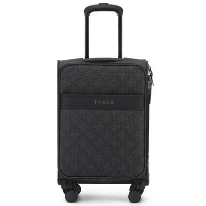 Tosca Willow 55 cm 4-Wheel Expandable Carry-on Suitcase - Caviar