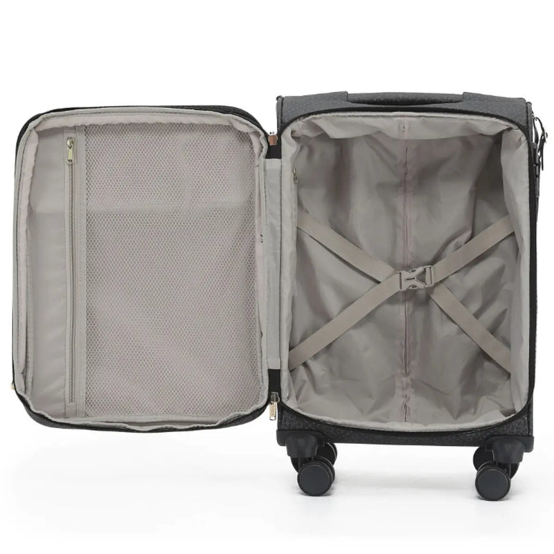 Tosca Willow 55 cm 4-Wheel Expandable Carry-on Suitcase - Caviar