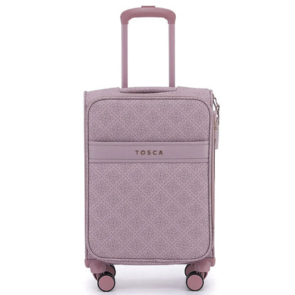 Tosca Willow 55 cm 4-Wheel Expandable Carry-on Suitcase - Misty Rose