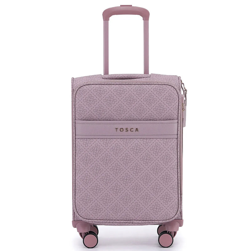 Tosca Willow 55 cm 4-Wheel Expandable Carry-on Suitcase - Misty Rose