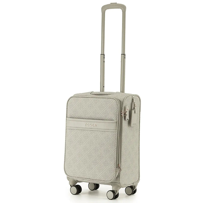 Tosca Willow 55 cm 4-Wheel Expandable Carry-on Suitcase - Vanilla