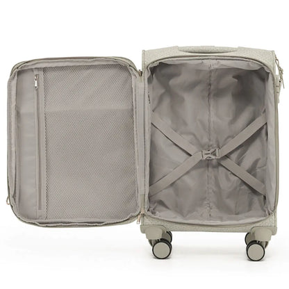 Tosca Willow 55 cm 4-Wheel Expandable Carry-on Suitcase - Vanilla