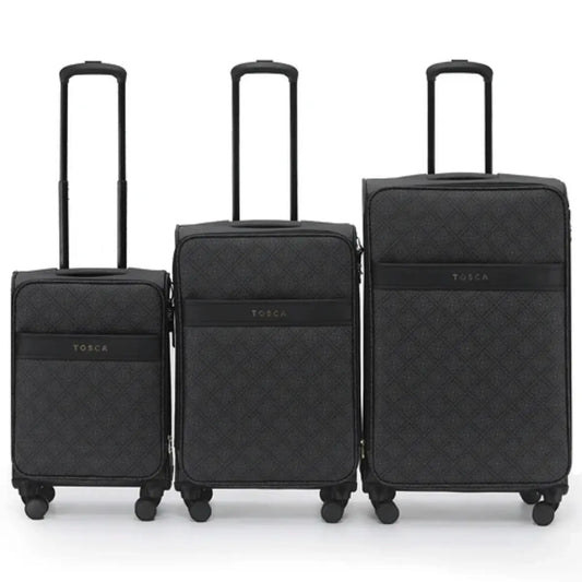 Tosca Willow Suitcase Set of 3 - Caviar (Carry-on, Medium and Large)