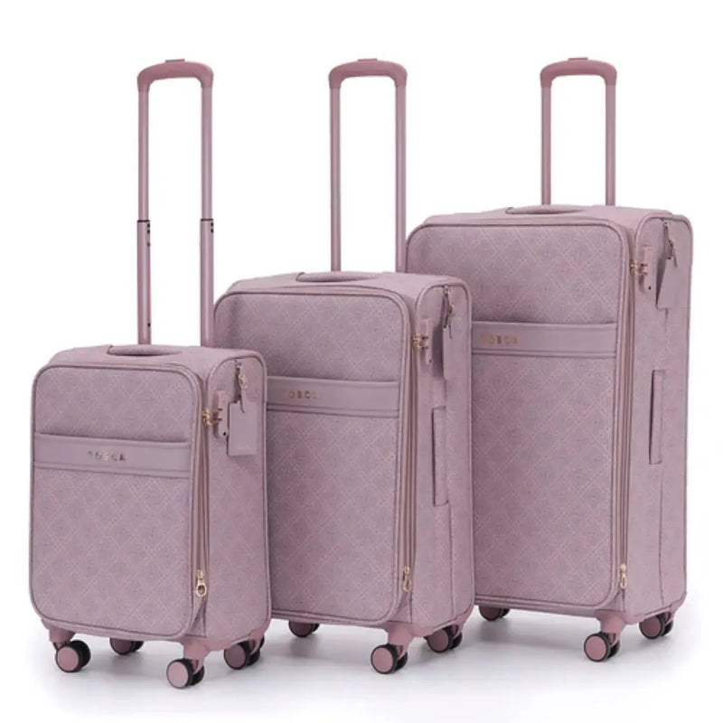 Tosca Willow Suitcase Set of 3 - Misty Rose (Carry-on Medium and Large)