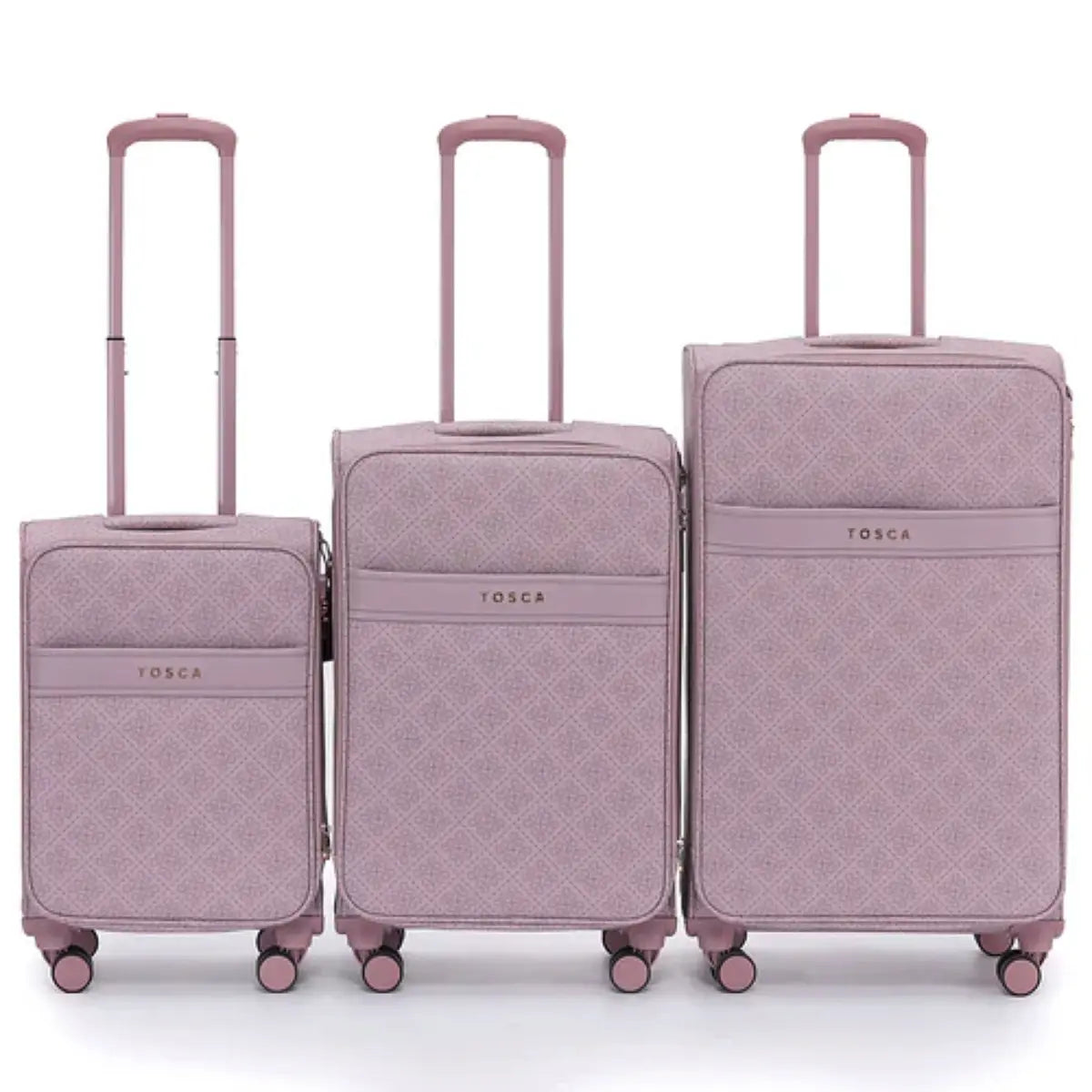 Tosca Willow Suitcase Set of 3 - Misty Rose (Carry-on, Medium and Large)
