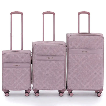 Tosca Willow Suitcase Set of 3 - Misty Rose (Carry-on, Medium and Large)