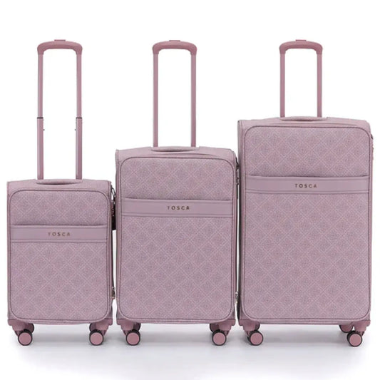 Tosca Willow Suitcase Set of 3 - Misty Rose (Carry-on, Medium and Large)