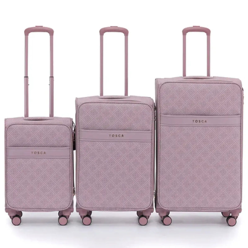 Tosca Willow Suitcase Set of 3 - Misty Rose (Carry-on, Medium and Large)