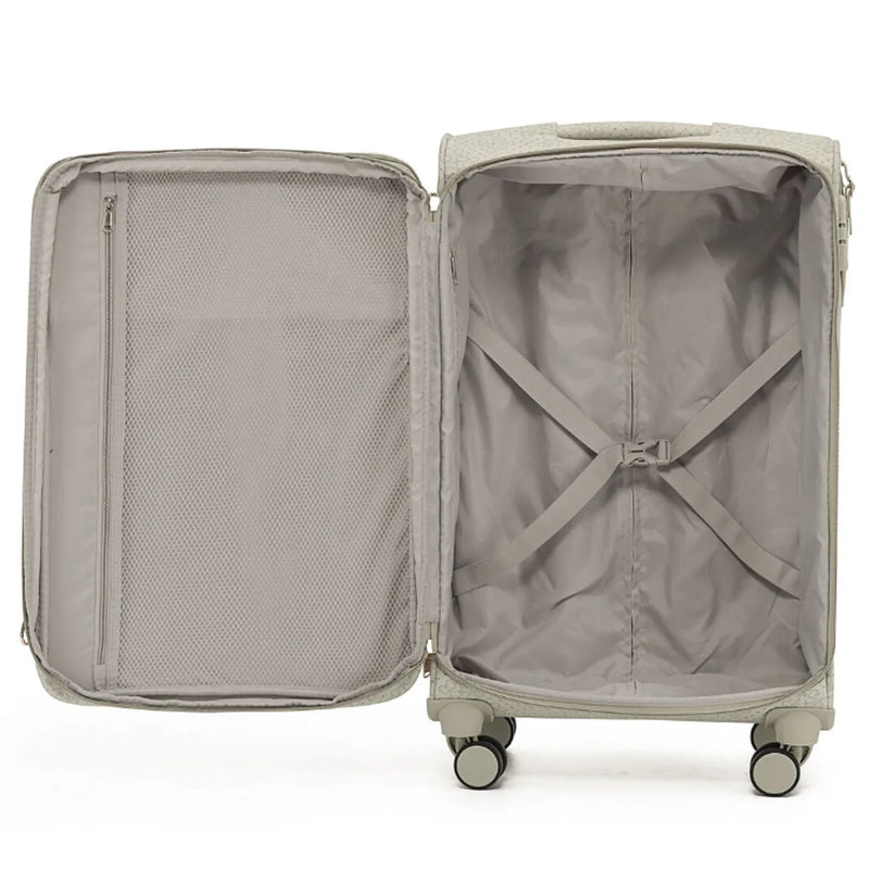 Tosca Willow Suitcase Set of 3 - Vanilla (Carry-on Medium and Large)