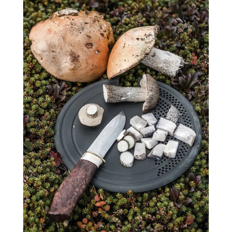 Use it as a colander, lid, chopping board, plate or as a base when using your Trangia in the snow