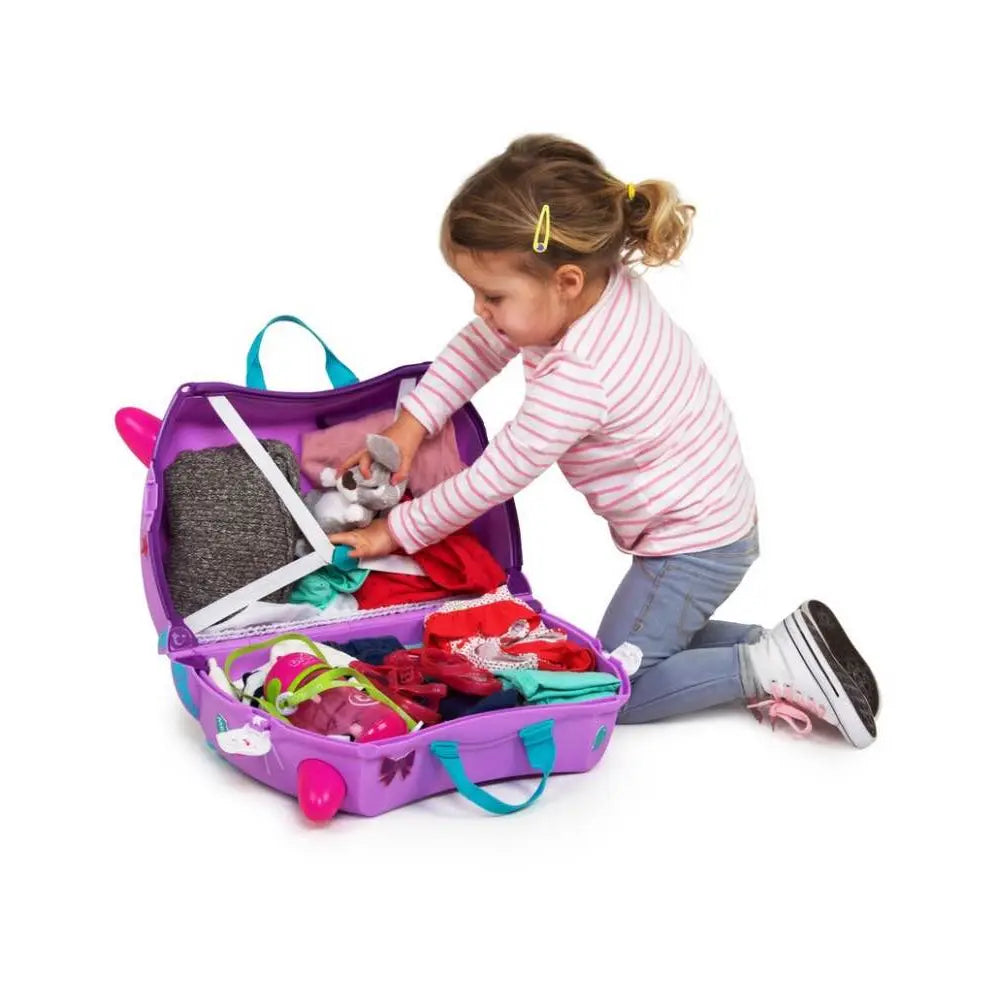 Trunki Cassie Cat - Ride on Suitcase / Carry-on Bag - Purple