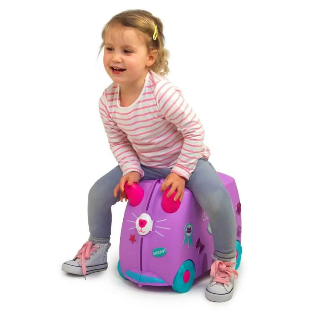 Trunki Cassie Cat - Ride on Suitcase / Carry-on Bag - Purple