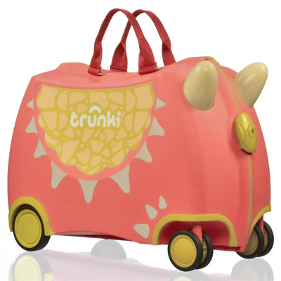 Trunki Glide Ride on Luggage / Kids Carry-on Bag - Dylan the Dragon