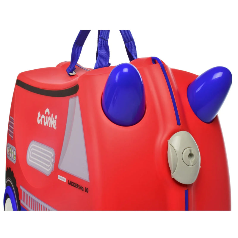 Trunki Glide Ride on Luggage / Kids Carry-on Bag - Frank the Firetruck