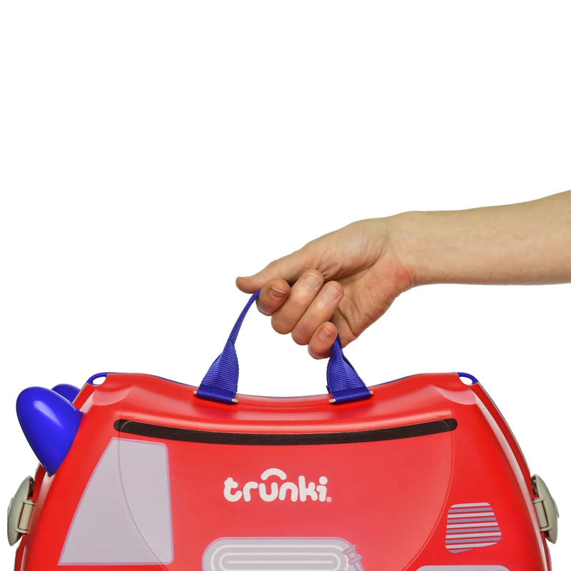 Trunki Glide Ride on Luggage / Kids Carry-on Bag - Frank the Firetruck