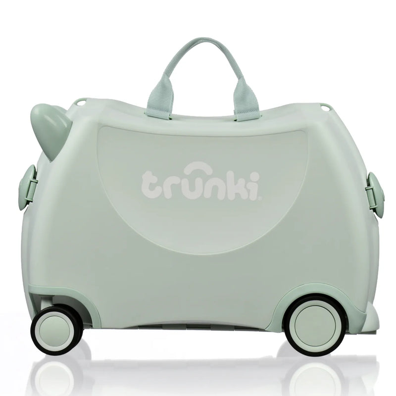 Trunki Glide Ride on Luggage / Kids Carry-on Bag - Solid Green