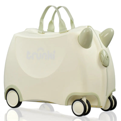 Trunki Glide Ride on Luggage / Kids Carry-on Bag - Solid White