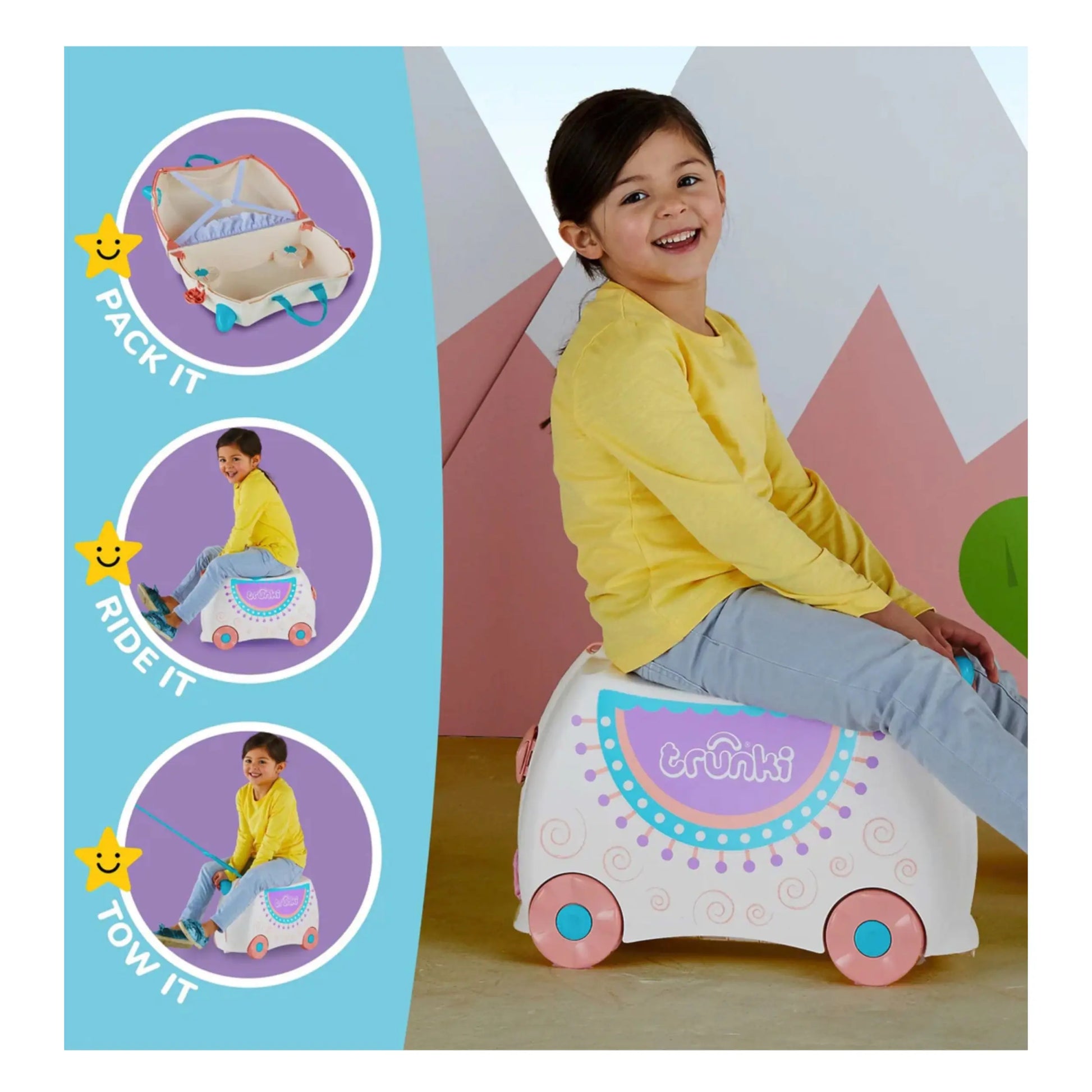 Trunki ride-on suitcases are the perfect companion for kids on the go