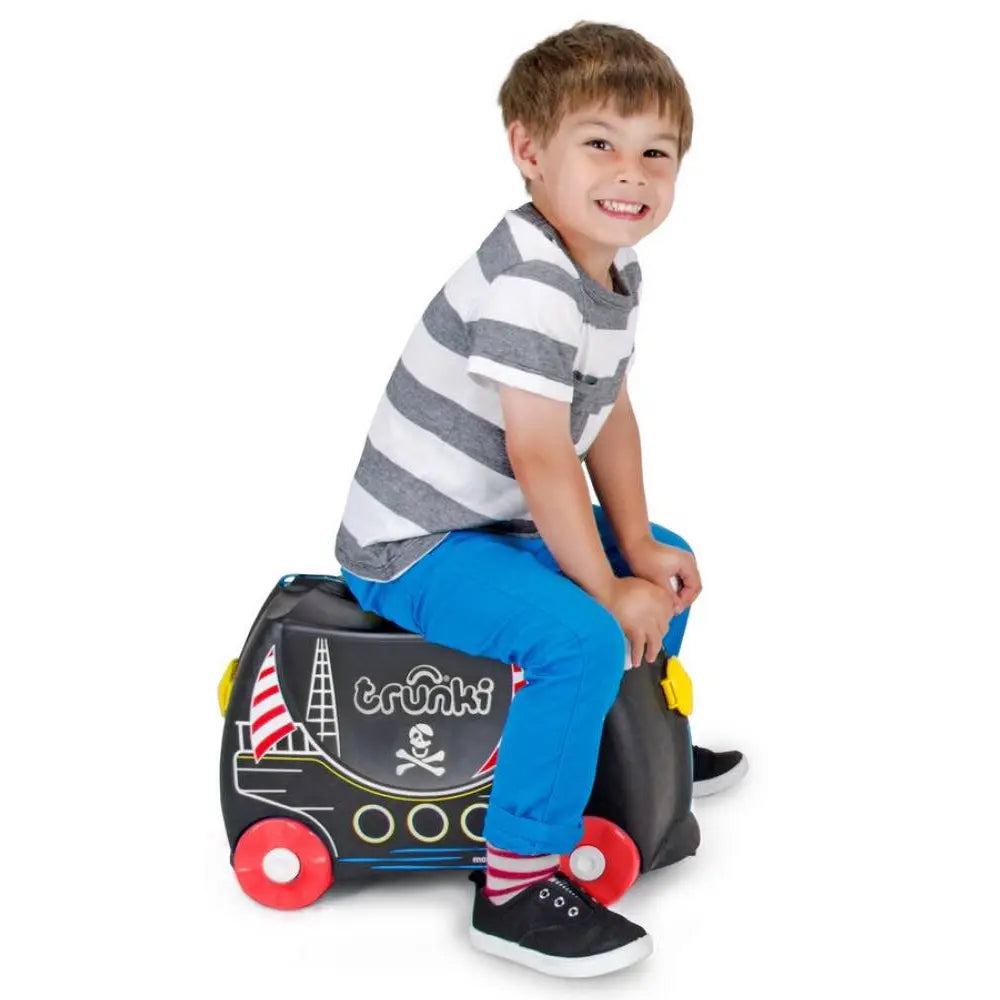 Trunki Pedro Pirate - Ride on Suitcase /Carry-on Bag - Black