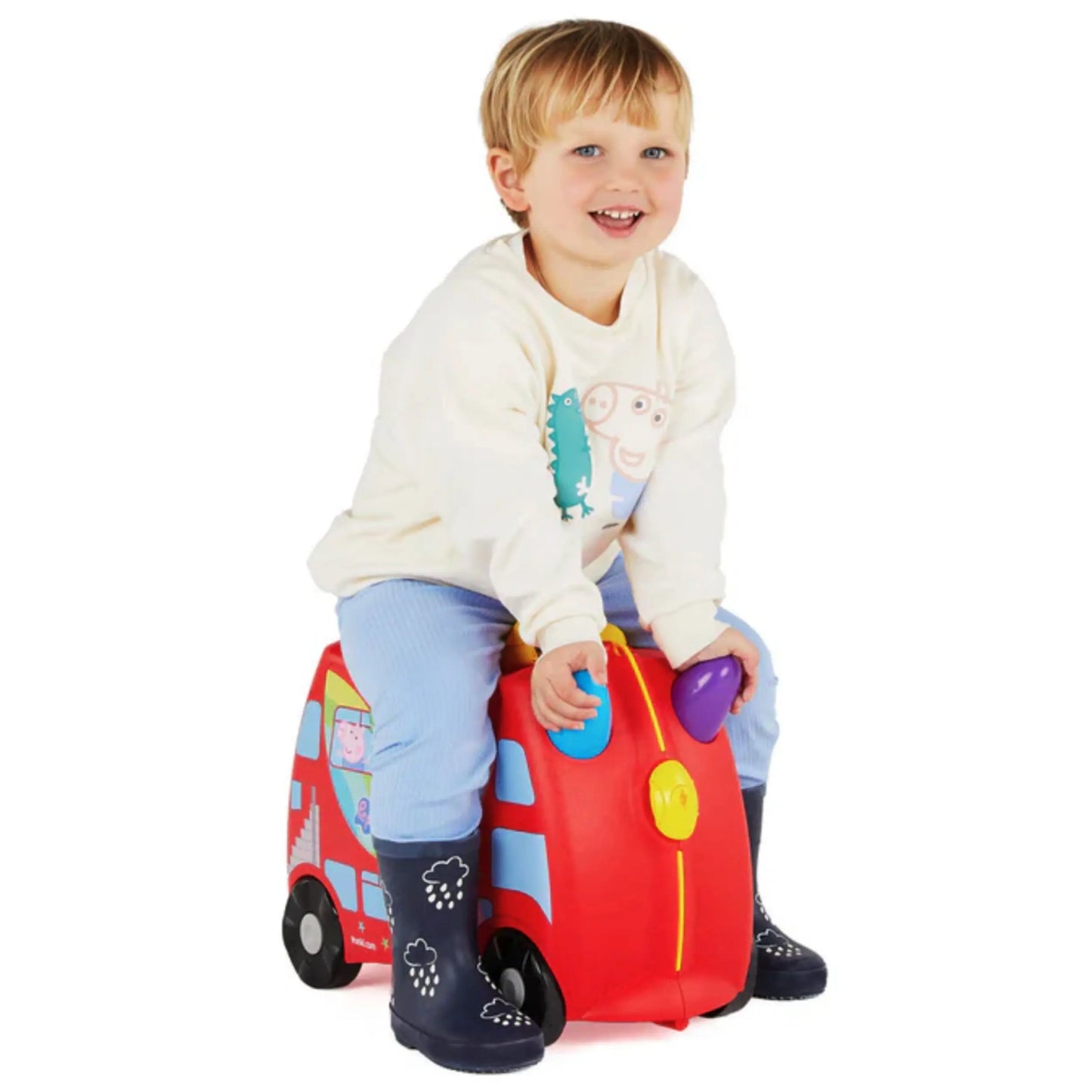 Trunki Peppa Pig - Ride on Suitcase / Carry-on Bag - Red