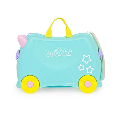 Trunki Una Unicorn - Ride on Suitcase / Carry-on Bag - Light Blue
