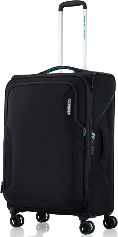 tu-american-tourister-applite-5-72-cm-expandable-spinner-suitcase-black front view for size comparison
