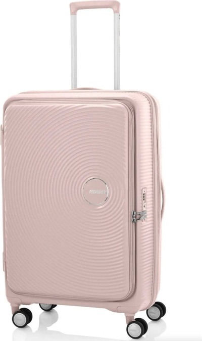 tu-american-tourister-curio-book-opening-75-cm-expandable-spinner-suitcase-dusty front view for size comparison