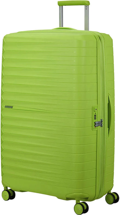 tu-american-tourister-fastforward-78-cm-expandable-suitcase-neon-lime front view for size comparison