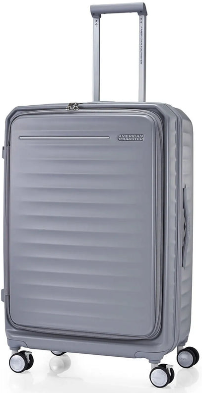 tu-american-tourister-frontec-75-cm-expandable-front-opening-suitcase-cool-grey front view for size comparison