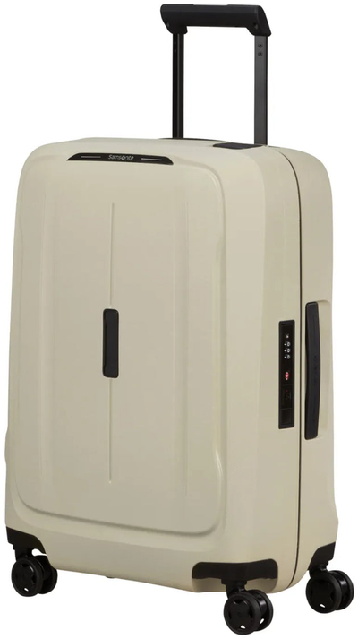 Samsonite Essens 55 cm Cabin Spinner Suitcase - Warm Neutral shown to scale