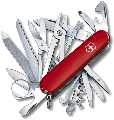 Swiss Champ · 91 mm, tools out