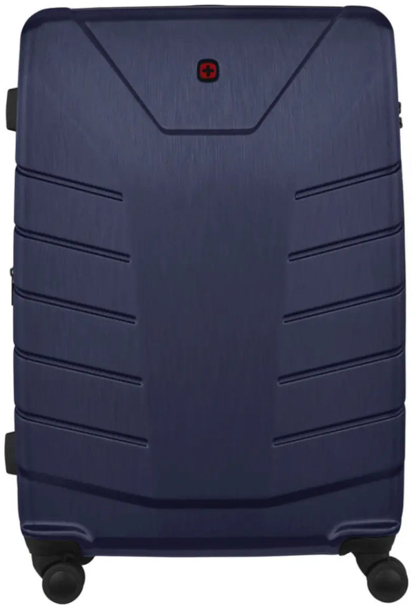 Wenger Pegasus 76 cm Expandable Suitcase, in blue packshot standing upright on white