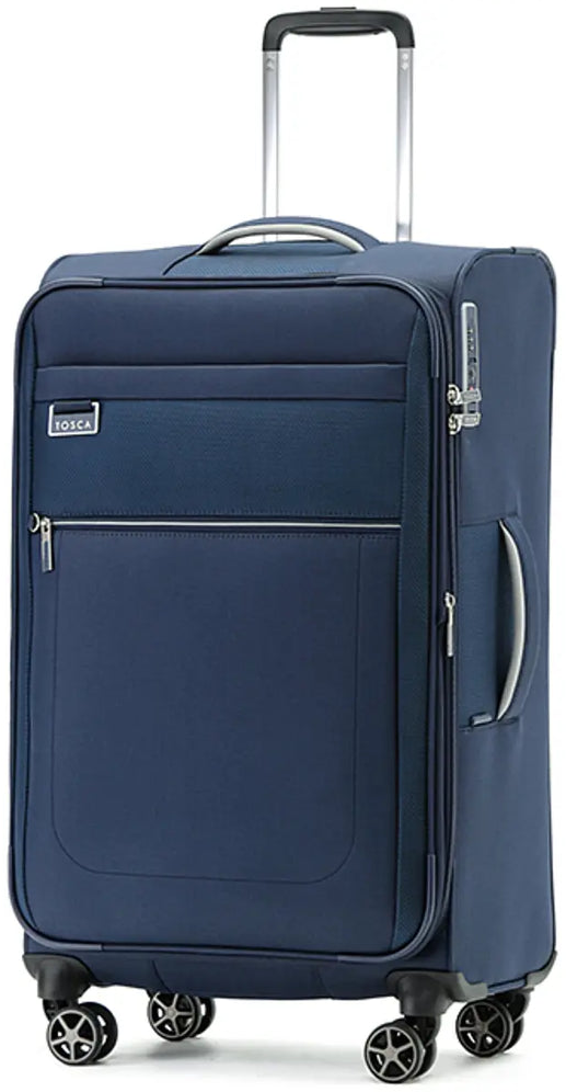 Tosca Vega 70 cm 4-Wheel Spinner Suitcase, in navy packshot standing upright on white