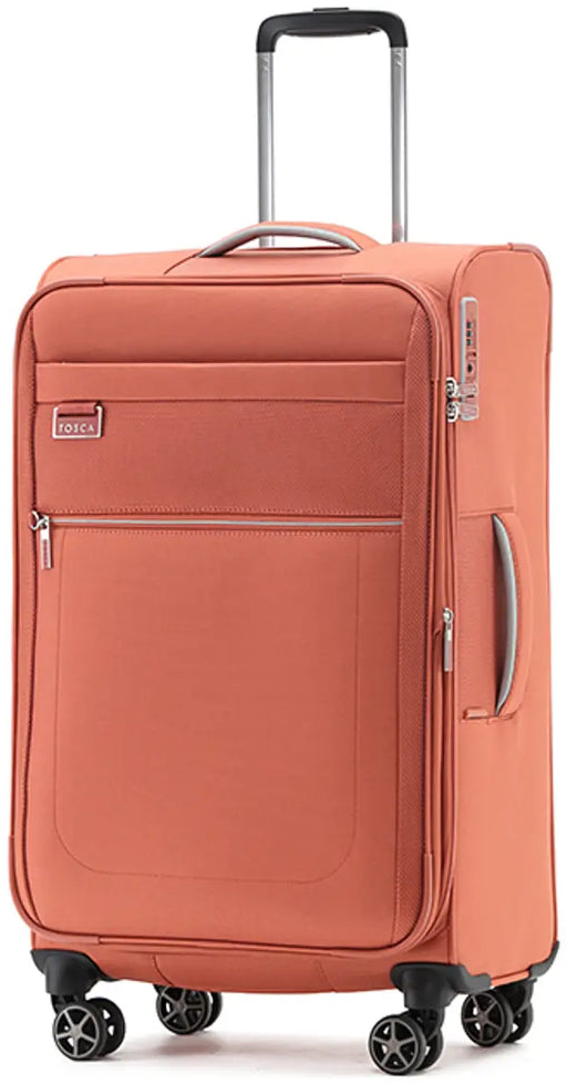 Tosca Vega 70 cm 4-Wheel Spinner Suitcase, in rust packshot standing upright on white