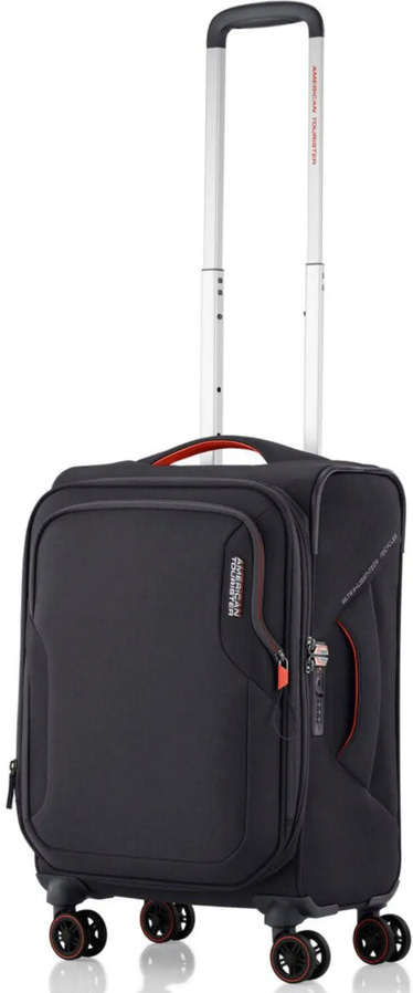 American Tourister Applite 5 -  55 cm Expandable Carry-On Suitcase - Grey shown to scale