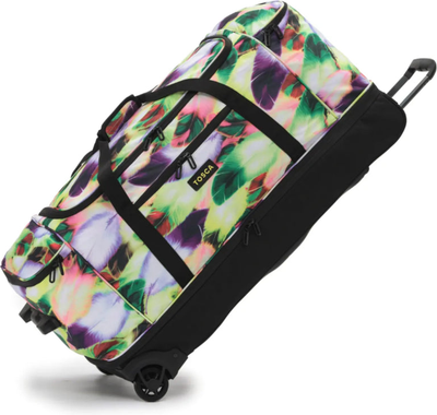 Tosca 85 cm Split Compartment Wheeled Duffle Bag - Yellow Feather front view for size comparison