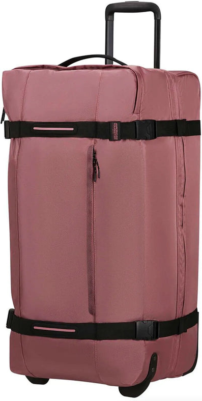 American Tourister Urban Track Large Wheeled Duffle - Lilas Pink front view for size comparison